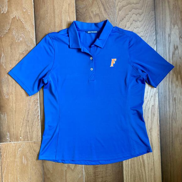 Cutter & Buck Women's UF/ University of Florida Gators Polo Tour Blue Large NWT - Picture 1 of 4